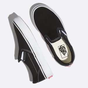 Vans Erkek Çocuk Kaykay Ayakkabısı Slip-On Siyah/Beyaz | 22780-694